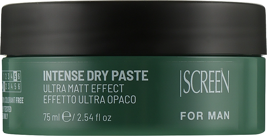 Screen Моделювальна глина для волосся з матовим ефектом сильної фіксації For Man Intense Dry Paste - фото N1