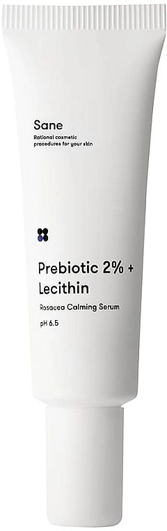 Sane Заспокійлива сироватка-бустер для обличчя Prebiotic 2% + Lecithin Rosacea Calming Serum pH 6.5 - фото N2