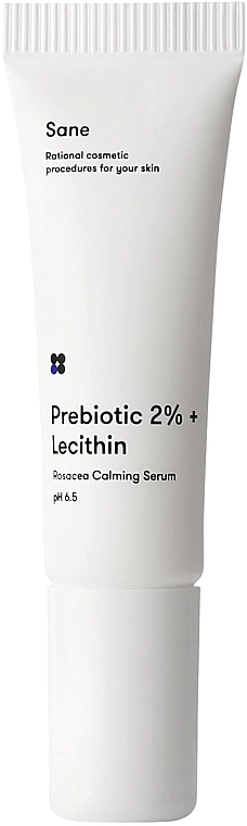 Sane Заспокійлива сироватка-бустер для обличчя Prebiotic 2% + Lecithin Rosacea Calming Serum pH 6.5 - фото N1