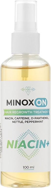 MINOXON Лосьйон для росту волосся з нікотиновою кислотою Hair Regrowth Treatment Niacin + - фото N3