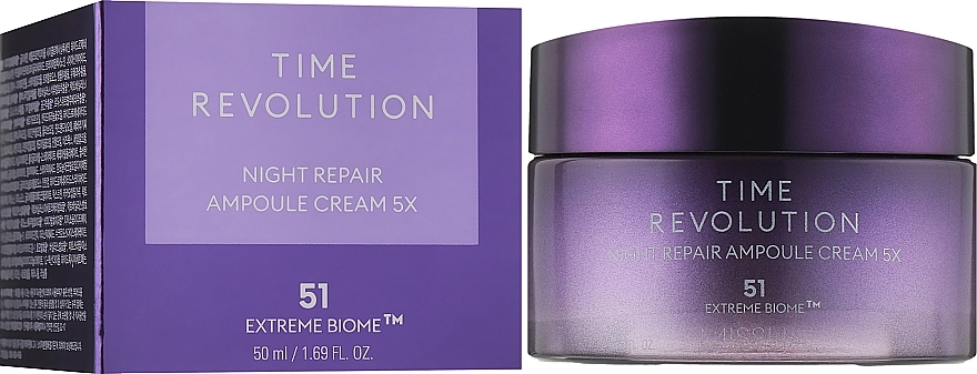 Missha Нічний крем для обличчя Time Revolution Night Repair Ampoule Cream 5X - фото N2