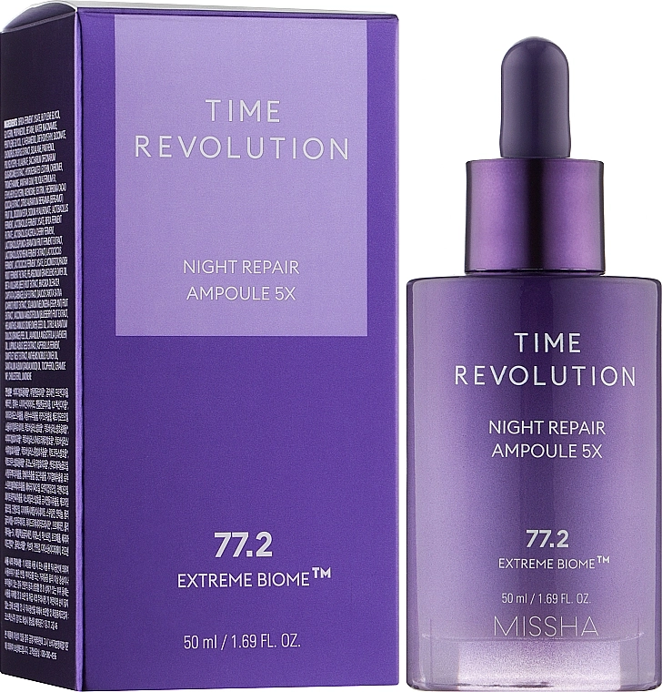 Missha Сыворотка для лица ночная Time Revolution Night Repair Ampoule 5X - фото N2