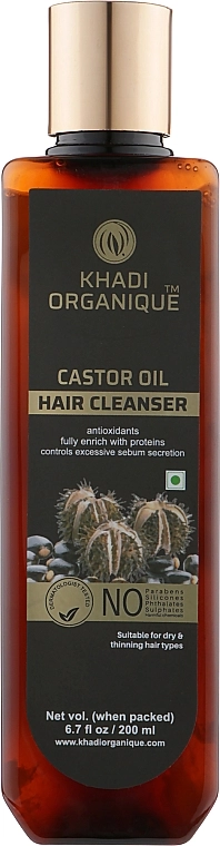 Khadi Natural Натуральный аюрведический шампунь "Касторовое масло " Castor Oil Hair Cleanser - фото N1