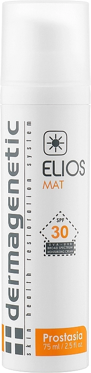 Dermagenetic Солнцезащитный крем с матирующим эффектом Elios Mat SPF30 3in1 UVA/UVB - фото N1
