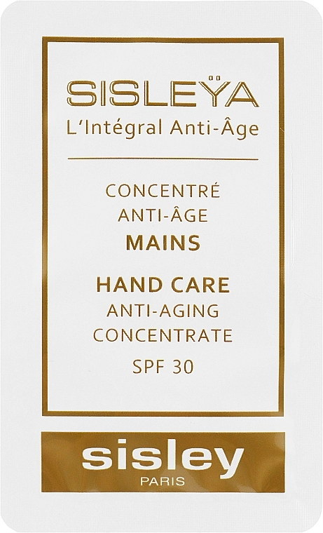 Sisley Концентрований крем для рук SPF 30 Sisleya L'Integral Anti-Age Hand Care Concentrate (пробник) - фото N1