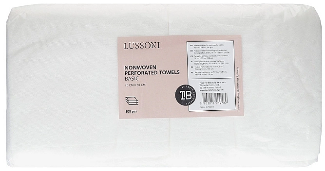 Lussoni Одноразові неткані перфоровані рушники, 70х50 см Nonwoven Perforated Towels - фото N1