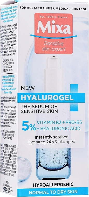 Mixa Сироватка для чутливої шкіри Hyalurogel The Serum Of Sensitive Skin - фото N1