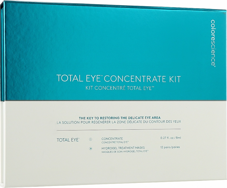 Colorescience Набір для шкіри навколо очей Total Eye Concentrate Kit (conc/8ml + patches/12pcs) - фото N1