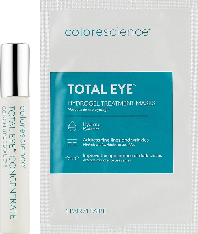 Colorescience Набор для кожи вокруг глаз Total Eye Concentrate Kit (conc/8ml + patches/12pcs) - фото N2
