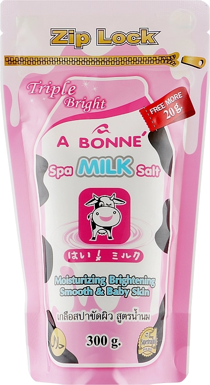 A Bonne Скраб-сіль для тіла з молочними протеїнами, зволожувальний Spa Milk Salt Moisturizing Brightening Smooth & Baby Skin - фото N1