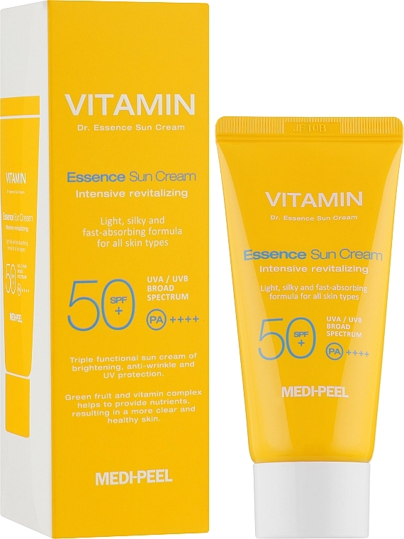 Витаминный солнцезащитный крем для лица SPF 50 - Medi peel Vitamin Dr Essence Sun Cream SPF50+ PA++++, 50 мл - фото N2