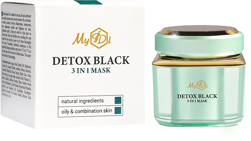 MyIdi Черная детокс-маска 3 в 1 Detox Black Mask 3 In 1 - фото N2