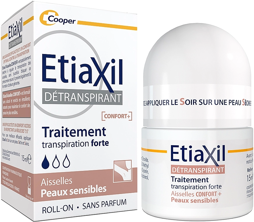 Etiaxil Антиперспірант тривалої дії для чутливої шкіри Antiperspirant Confort + Treatment Sensitive Skin Armpits Roll-On - фото N1