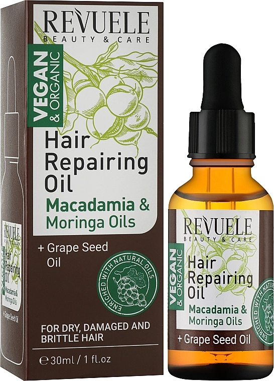 Revuele Відновлювальна олія макадамії й моринги Macadamia and Moringa Repair Oil - фото N2