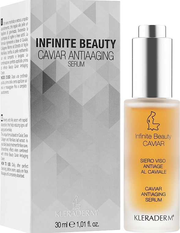 Kleraderm Сироватка для обличчя з чорною ікрою Infinite Beauty Caviar Antiaging Serum - фото N2