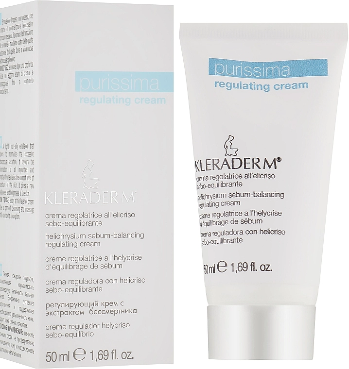 Kleraderm Крем себорегулирующий с гелихризумом для лица Purissima Regulating Cream - фото N2