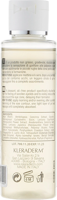Kleraderm Гель для контура глаз против морщин Antiage Eye Contour Gel - фото N2