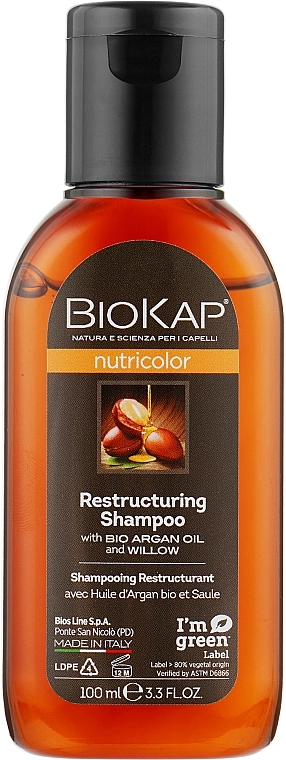 BiosLine Реструктурувальний шампунь для фарбованого волосся Biokap Nutricolor (пробник) - фото N1