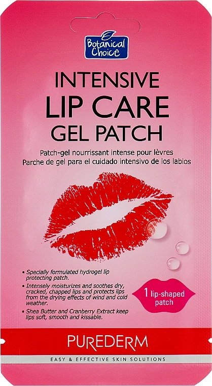 Purederm Гидрогелевый патч для губ Intensive Lip Care Gel Patch - фото N1