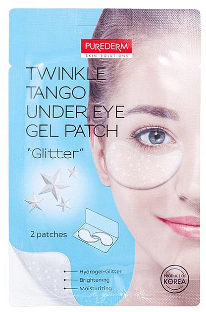 Purederm Гідрогелеві патчі для очей "Глітер" Twinkle Tango Under Eye Gel Patch "Glitter" - фото N1