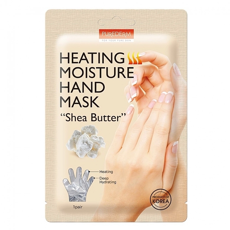 Purederm Нагрівальна зволожувальна маска для рук "Масло ши" Purderm Heating Moisture Hand Mask “Shea Butter" - фото N1