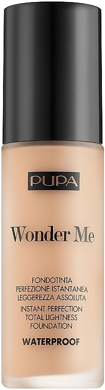 Pupa Waterproof Wonder Me Fluid Foundation Водостойкая тональная основа - фото N1