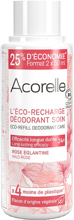 Acorelle Шариковый дезодорант "Роза" Rose Deodorant Roll-on Refill (сменный блок) - фото N1