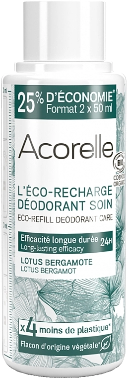 Acorelle Шариковый дезодорант "Лотос бергамот" Lotus Bergamot Deodorant Roll-on Refill (сменный блок) - фото N1