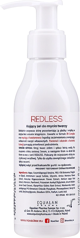 Novaclear Успокаивающий очищающий гель для умывания Redless Soothing Facial Cleanser - фото N2