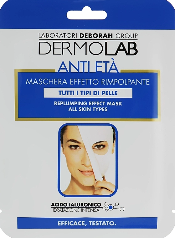 Deborah Маска тканинна для обличчя Dermolab Replumping Effect Mask - фото N1