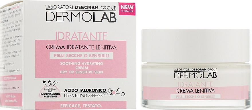 Deborah Заспокійливий зволожувальний крем Milano Dermolab Soothing Hydrating Cream SPF 15 - фото N2