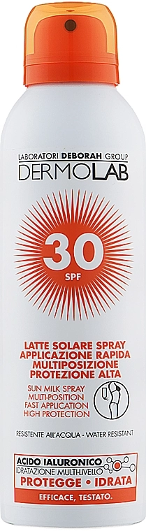 Deborah Молочко-спрей солнцезащитное Dermolab Sun Milk Spray SPF30 - фото N1