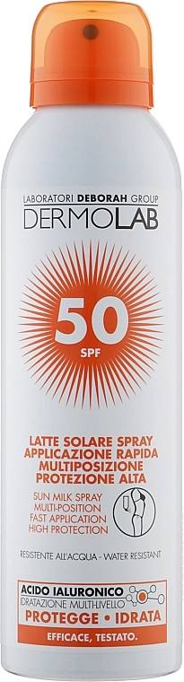 Deborah Молочко-спрей солнцезащитное Dermolab Sun Milk Spray SPF50 - фото N1