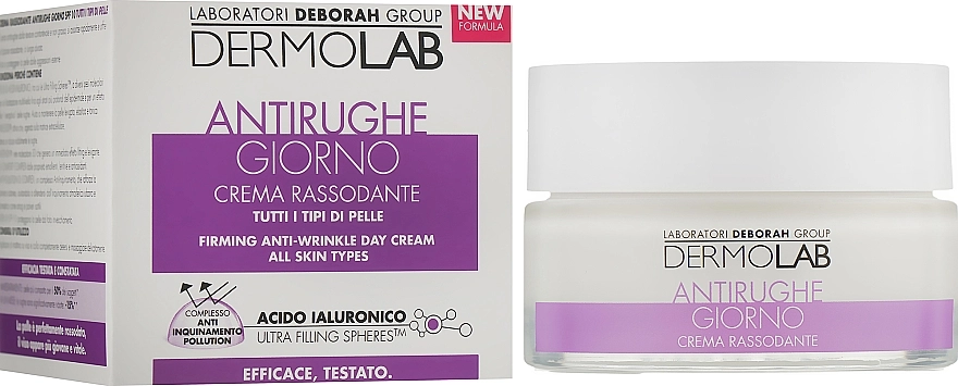 Deborah Денний крем для обличчя проти зморщок Milano Dermolab Firming Anti-Wrinkle Day Cream SPF10 - фото N2