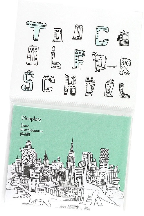 Too Cool For School Матувальні серветки Dinoplatz Dear Brachiosaurus Blotting Paper Green Tea (рефіл) - фото N1