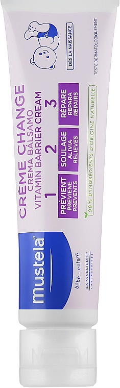 Mustela Вітамінізований захисний крем під підгузник 1 2 3 Bebe 1 2 3 Vitamin Barrier Cream - фото N4