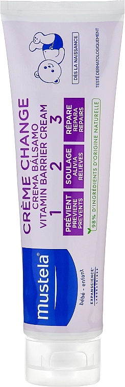 Mustela Вітамінізований захисний крем під підгузник 1 2 3 Bebe 1 2 3 Vitamin Barrier Cream - фото N7