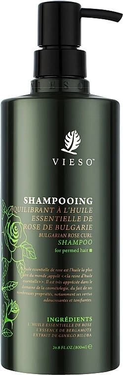 Vieso Шампунь для в'юнкого волосся з олією болгарської троянди Bulgarian Rose Curl Shampoo - фото N1