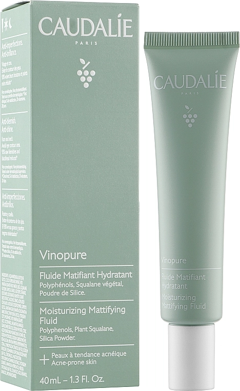 Caudalie Матувальний флюїд "Довершена шкіра" Vinopure Moisturizing Mattifying Fluid - фото N2