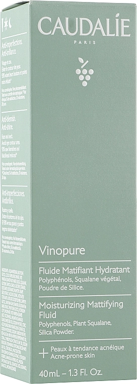 Caudalie Матирующий флюид "Совершенная кожа" Vinopure Moisturizing Mattifying Fluid - фото N3