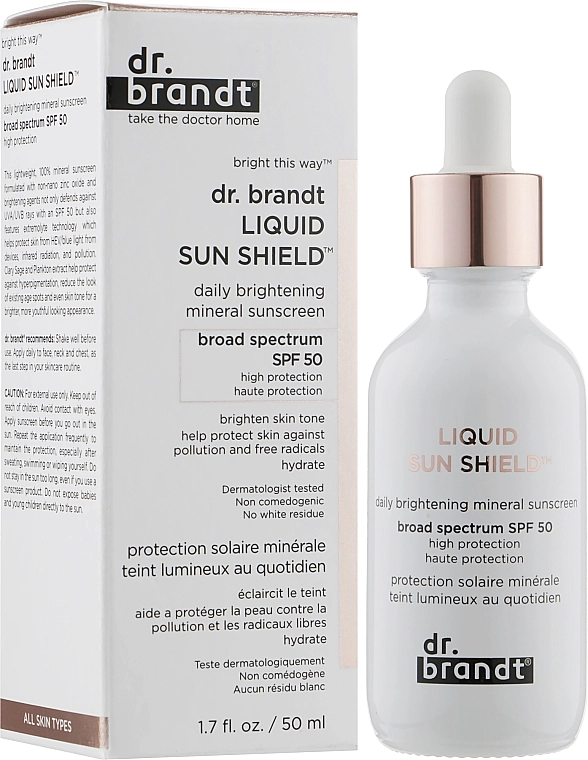 Dr. Brandt Мінеральний сонцезахисний крем Liquid Sun Shield Spf 50 - фото N2