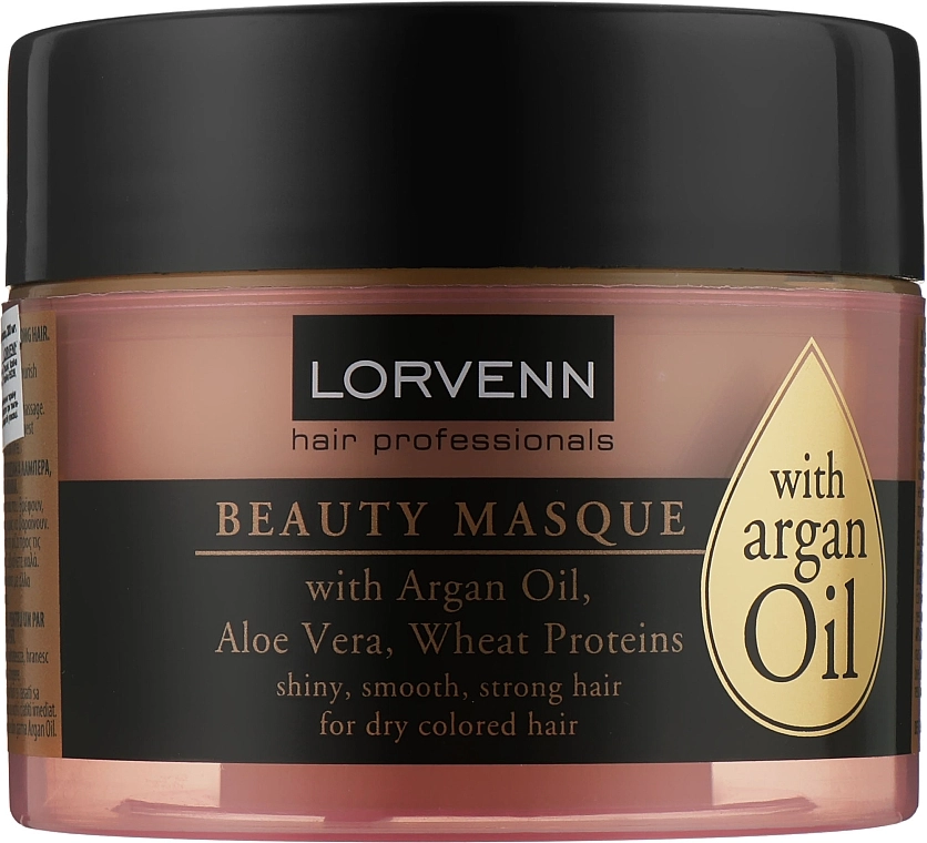 Lorvenn Маска для нормальных, сухих, окрашенных волос Argan Oil Beauty Masque - фото N1