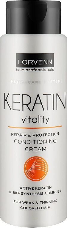 Lorvenn Крем-кондиционер с кератином для тонких и слабых волос Keratin Vitality Conditioner - фото N1