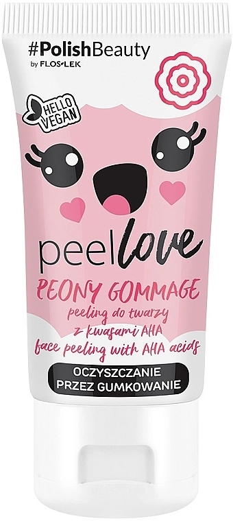 Floslek Пилинг-гоммаж для лица с AHA-кислотами peelLOVE Peony Gommage Face Peeling With AHA Acids - фото N1