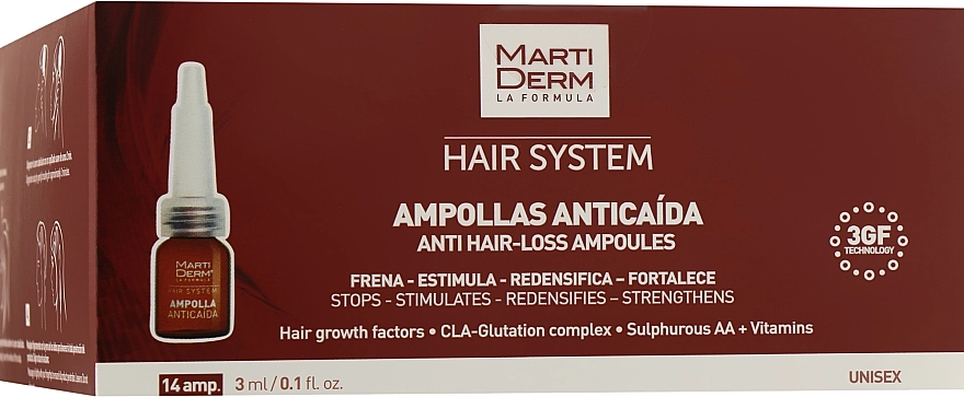 MartiDerm Ампулы от выпадения волос Hair System Anti Hair-loss Ampoules - фото N1