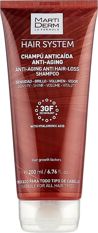 MartiDerm Шампунь от выпадения волос "Антивозрастной" Anti-aging Anti Hair-loss Shampoo - фото N1