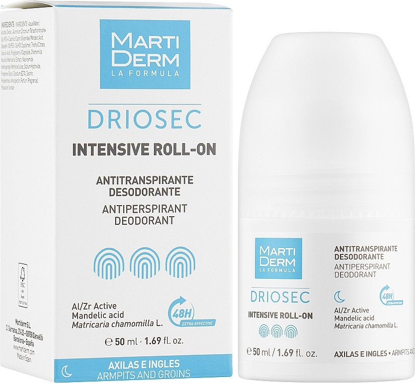 MartiDerm Шариковый антиперспирант-дезодорант Driosec Intensive Roll-on - фото N2