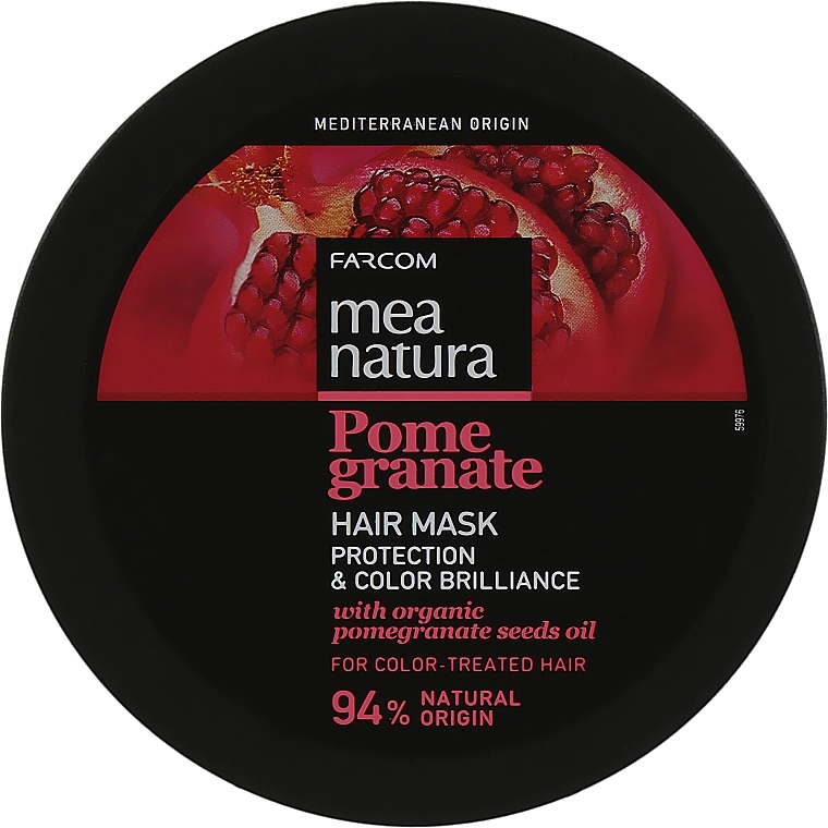 Mea Natura Маска для фарбованого волосся з олією граната Pomegranate Hair Mask - фото N1