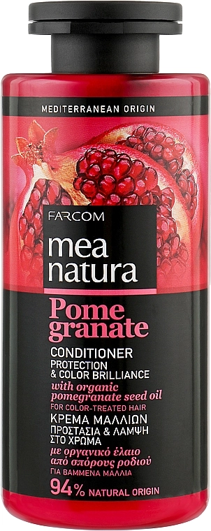 Mea Natura Кондиционер для окрашенных волос с маслом граната Pomegranate Hair Conditioner - фото N1