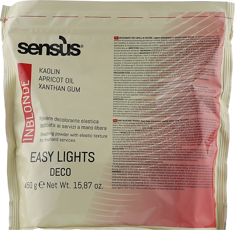 Sensus Обесцвечивающая пудра 7 тонов InBlonde Easy Lights Deco - фото N1